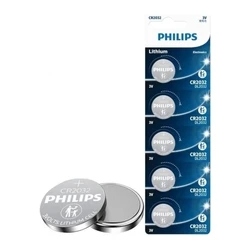 Μπαταρία Κουμπί Λιθίου Philips CR2032 5τμχ