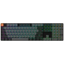 Keychron K5X-H3 Πλήρους Μεγέθους (100%) Χαμηλού Προφίλ Μηχανικό Πληκτρολόγιο — Καφέ Διακόπτες, RGB, Hot-Swap, Μαύρο