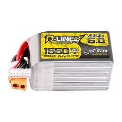 Tattu R-Line V5 Li-Po Battery 22.2V 1550mAh 150C 6S XT60 for Drone