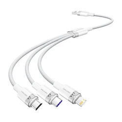 Vention Braided USB to Lightning / Type-C / micro USB Cable 2A 1.5m White (CTRWG)