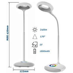 Φωτιστικό Γραφείου Avide LED RGB ʼσπρο 4W