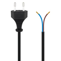 Καλώδιο Τροφοδοσίας Goobay Euro male 2x0.75 mm² 50085, 1.5m, μαύρο