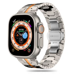 Tech-Protect Stainless Line Apple Watch 4/5/6/7/8/9/SE/Ultra 1/2 42/44/45/49mm titanium/orange