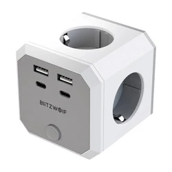 BlitzWolf PowerCube with 2 USB-A, USB-C and Switch BW-EC2