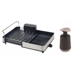 Joseph Joseph Extend Steel 85153 + Presto 85137 - Sink Drainer / Dish Rack Set (Graphite)