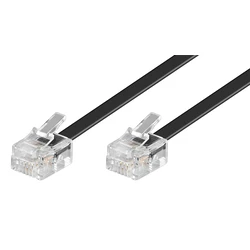 Καλώδιο Τηλεφώνου Goobay 50318, RJ11 6P4C, CCA, 6m, μαύρο