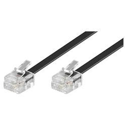 Καλώδιο Τηλεφώνου Goobay 50320, RJ11 6P4C, CCA, 15m, μαύρο