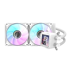 Darkflash Υδρόψυξη AIO CPU με 2 Ανεμιστήρες 120mm και ARGB Φωτισμό Λευκή
