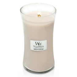 WoodWick Vanilla & Sea Salt 610g - Scented Soy Wax Candle (Glass Jar)