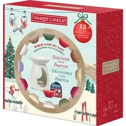 Yankee Candle Apres Ski Set: Ceramic Aromalamp (Warmer) + 12 Wax Melts + Tea Light