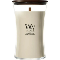 WoodWick Αρωματικό Κερί σε Βάζο Patchouli Cream 610gr Εκρού