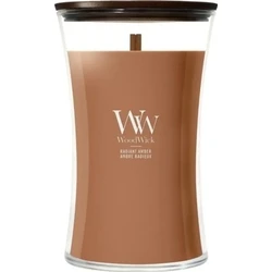 WoodWick Radiant Amber 609,5 g - Μεγάλο αρωματικό κερί σε δοχείο με ξύλινο φυτίλι