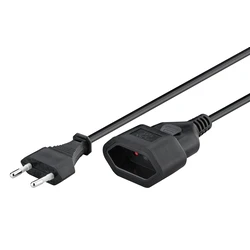 GOOBAY power extension cord 50510, Europlug, 2x 0.75mm², 5m, black