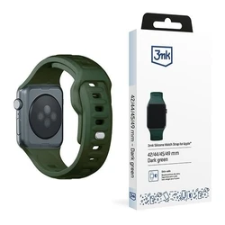 Strap 3MK Silicone Watch Strap Apple Watch 4/5/6/7/8/9/SE/Ultra 42/44/45/49mm dark green