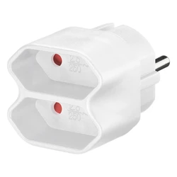 Ταφ Goobay 51000, 2x Euro, 230V 2.5A, λευκός