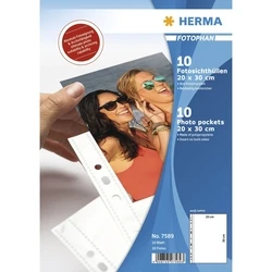 Herma Πλαστικές ζελατίνες φωτογραφιών τύπου ‘Π’ με τρύπες 10 τμχ 20x30 cm (Fotophan 7589)