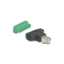 DELOCK Προσαρμογέας RJ45 Φίς > Κλέμα 8-pin 2-τεμ., 3,81 mm (MPN 66471)
