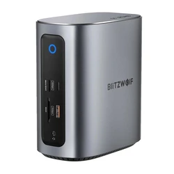 BlitzWolf USB-C Docking Station με HDMI/DisplayPort 4K PD Ethernet και σύνδεση 3 Οθονών Γκρι (BW-TH15)