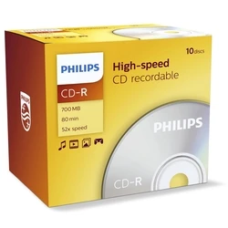 Philips Recordable CD-R 52x 700MB 10 pcs CR7D5NJ10/00