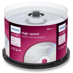 Philips Recordable DVD+R 16x 4.7GB Cake Box 50 pcs (DR4S6B50F/00)
