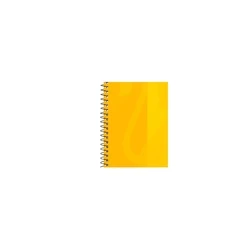 Oxford Collegeblock A4+ 220 x 295 mm, 80 φύλλα, καρώ (τετραγωνίδια), λευκό περιθώριο δεξιά, κίτρινο επιστρωμένο εξώφυλλο, σπιράλ