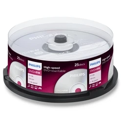 Philips Rewritable DVD+RW 4x 4.7GB Cake Box 25 pcs (DW4S4B25F/00)
