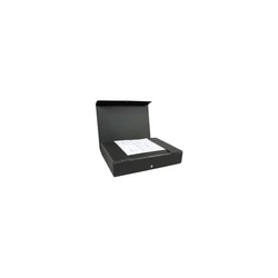 ELBA Document Folder A4, 14 mm rigid recycled cardboard (RC), black