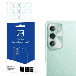 Hybrid glass for camera lens 3MK Lens Protect Oppo Reno 12 Pro [4 PACK]