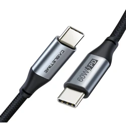 Καλώδιο USB Cabletime Type-C C160, PD 60W, 3Α, 1m, γκρι
