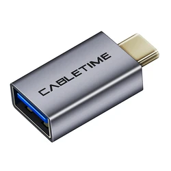Αντάπτορας USB Cabletime Type-C σε USB 3.0 C160, γκρι