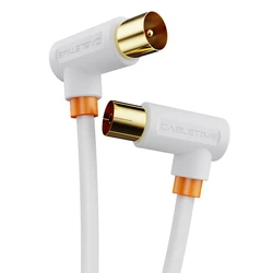 Καλώδιο Κεραίας Cabletime CT-AV101, γωνιακό, 75OHM, 3m, λευκό