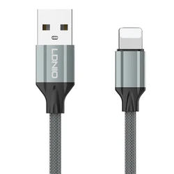 Καλώδιο Lightning Ldnio σε USB LS441, 12W, 1m, γκρι