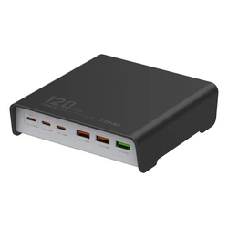 Βάση Φόρτισης Ldnio Q605, 3x USB-C & 3x USB, 120W, PD/QC, μαύρος