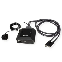 KVM Switch Aten 2P USB-C 4K DP US3312 Cable