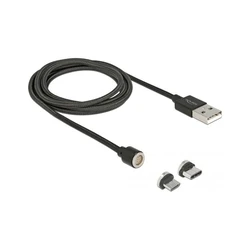 Καλώδιο USB Delock magnetic charging/data > Micro-B/USB-C