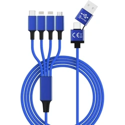 Καλώδιο USB Smrter Hydra ELITE 6in1 Nylon-Typ Lightning, blue