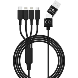 Καλώδιο USB Smrter Hydra ELITE 6in1 Nylon-Typ Lightning, black
