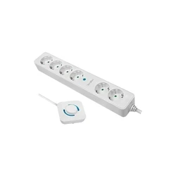Πολύπριζο Logilink 6-fach,6xCEE 7/3,m.with foot switch,1,5