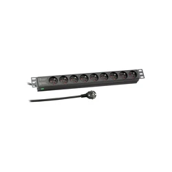 Πολύπριζο EFB 19" 1HE 9 x UTE without switch Alu/sw