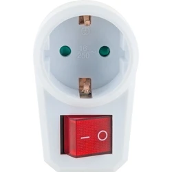 Μονόπριζο με Διακόπτη Schwaiger 1xSchuko with switch White