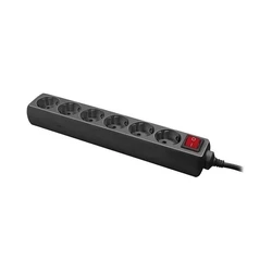 Πολύπριζο Logilink 6-fach, 1,4m, m. switch Black