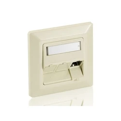 Πρίζα Δικτύου Equip box +Frontplatte 3 Keystone 45° RAL 1013 polybag(White)