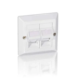 Πρίζα Δικτύου Equip box nur Frontplatte 2 Keystone 45° RAL 9010(White)