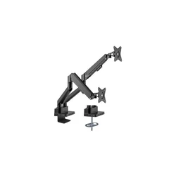 Βάση Monitor Manhattan Alu 2 monitor mount 17-32" + 8-in-1 docking station(Black)