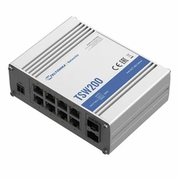 Network Switch Teltonika PoE+ Switch 8 10/100/1000, 2 SFP ports