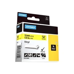 Ταινία Ετικετογράφου Dymo RhinoPRO Vinyl permanenter adhesive Black Yellow (18432)