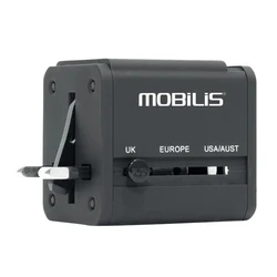 Φορτιστής Πρίζας Mobilis WORLDWIDE TRAVEL 2 USB