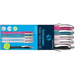 Schneider Slider Memo XB 4+1 Etui (4x Slider Memo XB + 1x Slider Rave XB) - Blue Ink