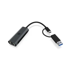 Αντάπτορας Δικτύου USB Icy Box USB3.2 Gen1 Type-A, Type-C 2.5GB Ethernet LAN