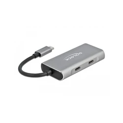 USB Hub Delock 3.2Gen2 Typ-C 2xTyp-A Bu 2xTyp-C Bu extern